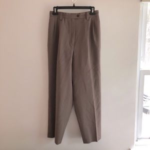 Land’s End high waisted pleated 100% wool trousers